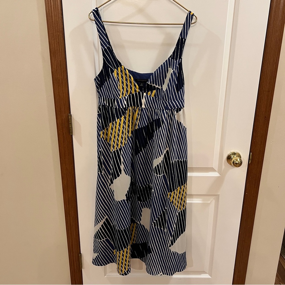Banana Republic NWT Ladies Size 12 Reversible! Navy Patterned Maxi Dress